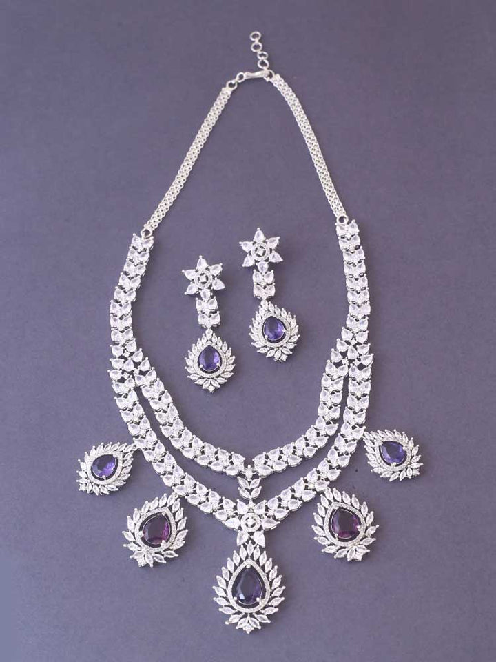 Purple Taylor Zirconia Jewellery Set