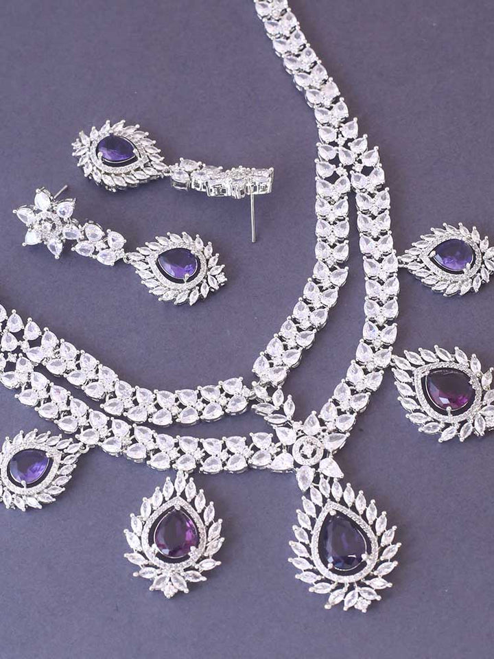 Purple Taylor Zirconia Jewellery Set