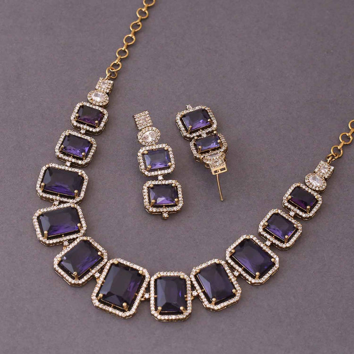 Purple Valiena Victorian Jewellery Set - New Arrival