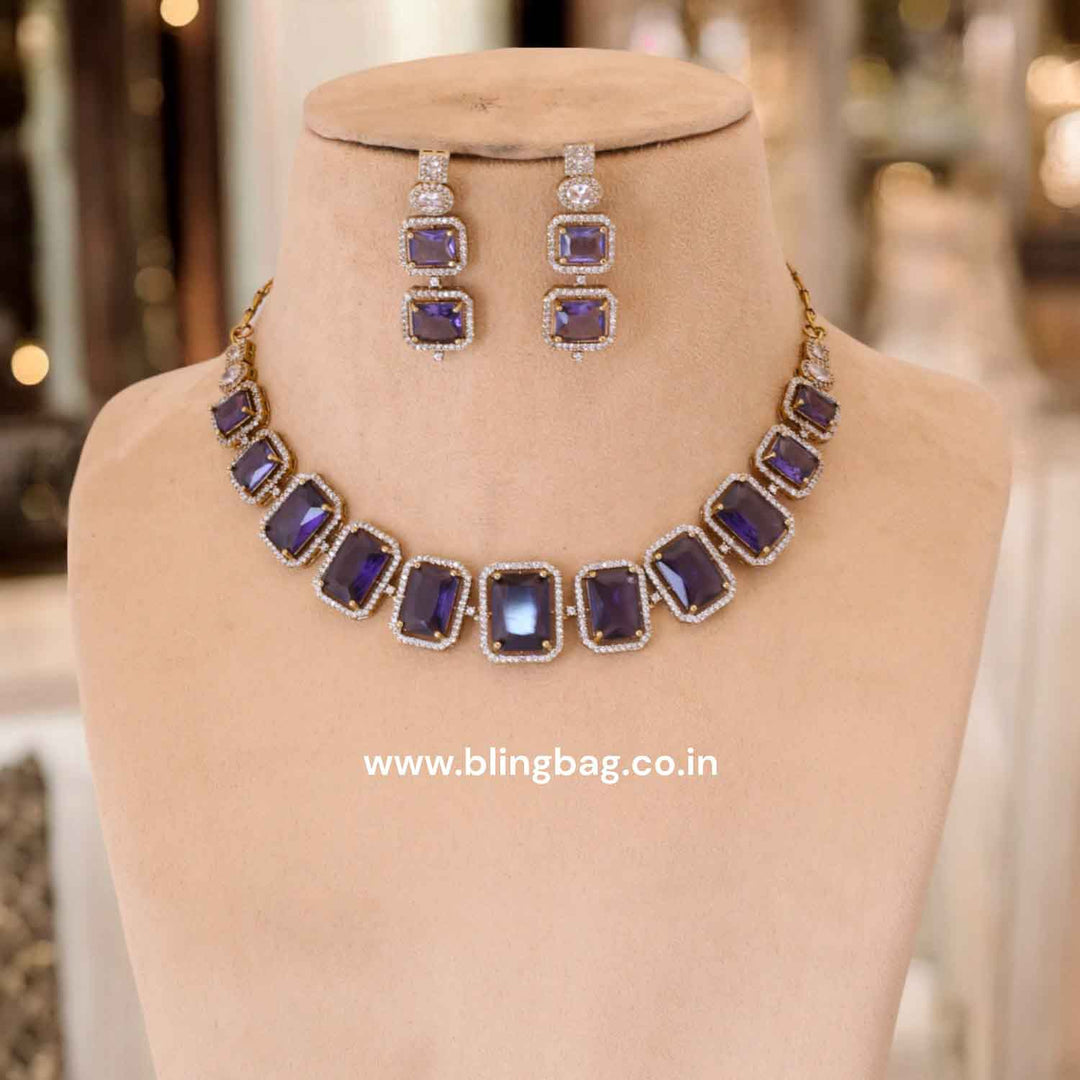 Purple Valiena Victorian Jewellery Set - New Arrival