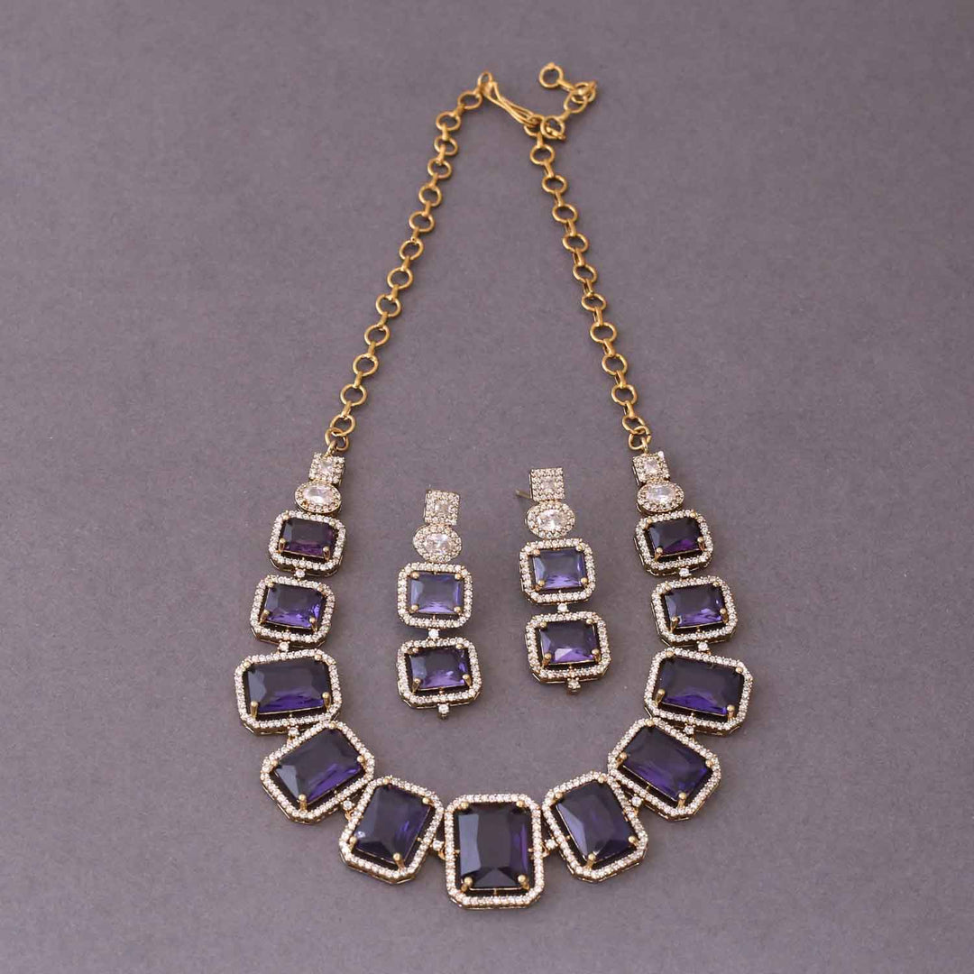 Purple Valiena Victorian Jewellery Set - New Arrival