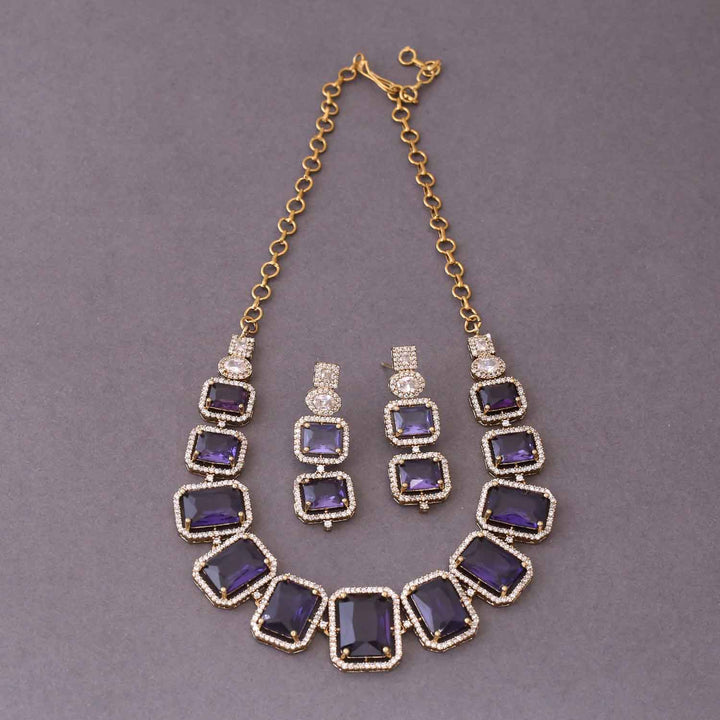 Purple Valiena Victorian Jewellery Set - New Arrival