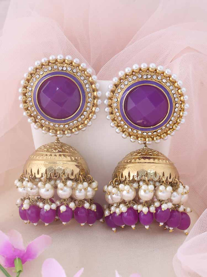 Purple Vasu Jhumkis