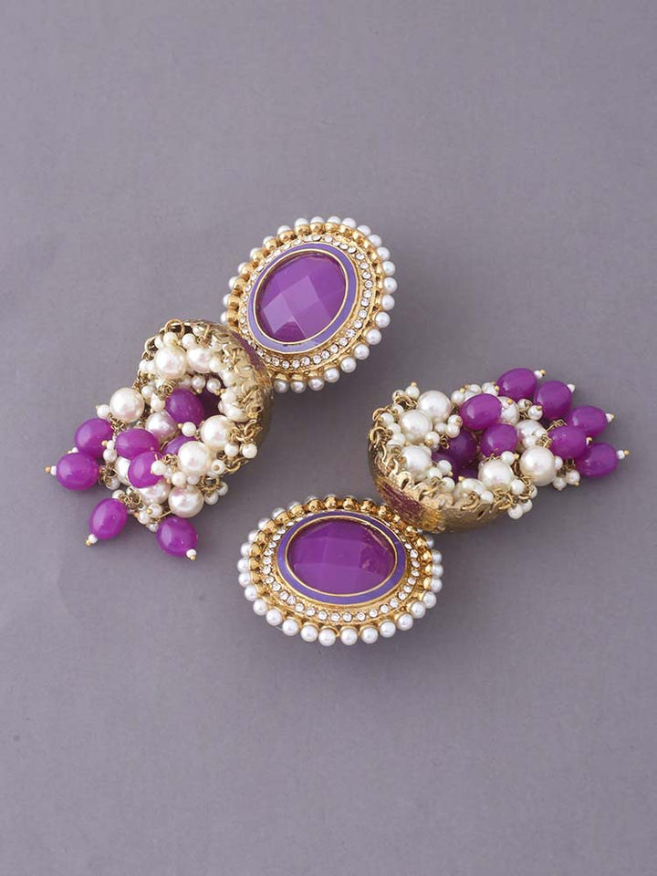 Purple Vasu Jhumkis