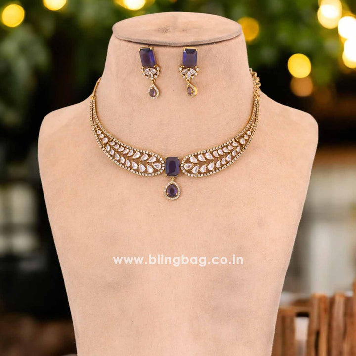 Purple Winifred Victorian Jewellery Set- New Arrival