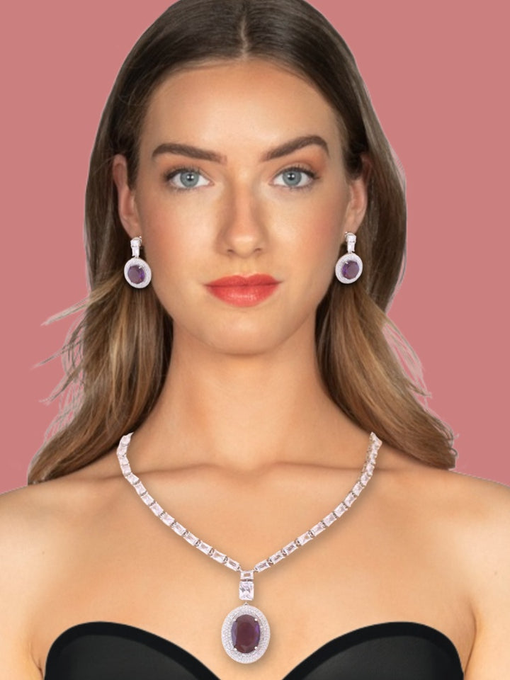 Purple Wren Pendant Set