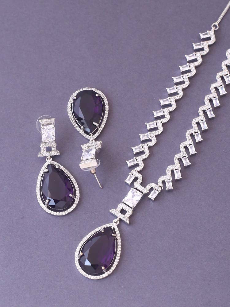 Purple Xandra Pendant Set