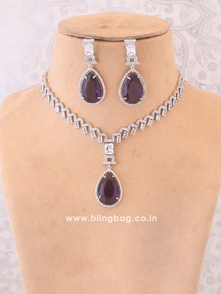 Purple Xandra Pendant Set