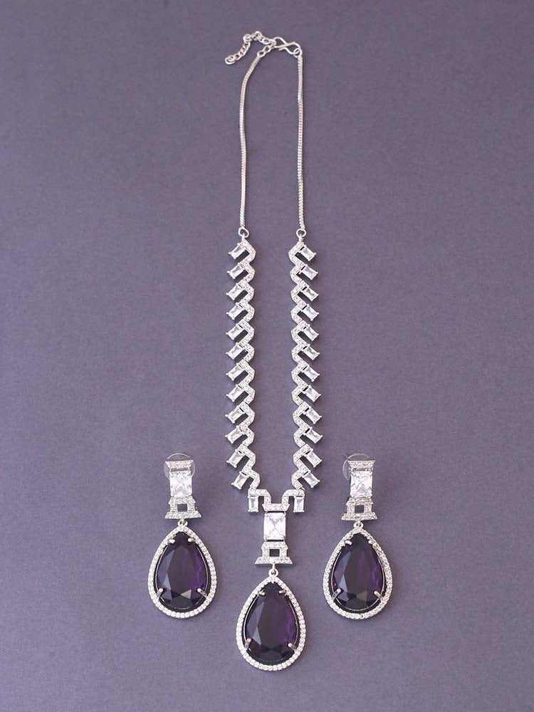 Purple Xandra Pendant Set