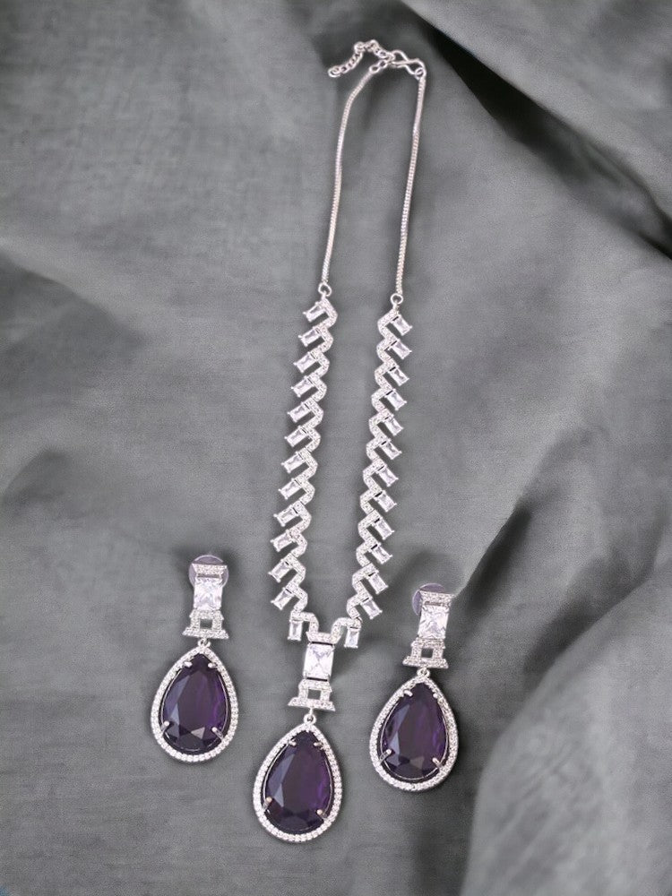 Purple Xandra Pendant Set