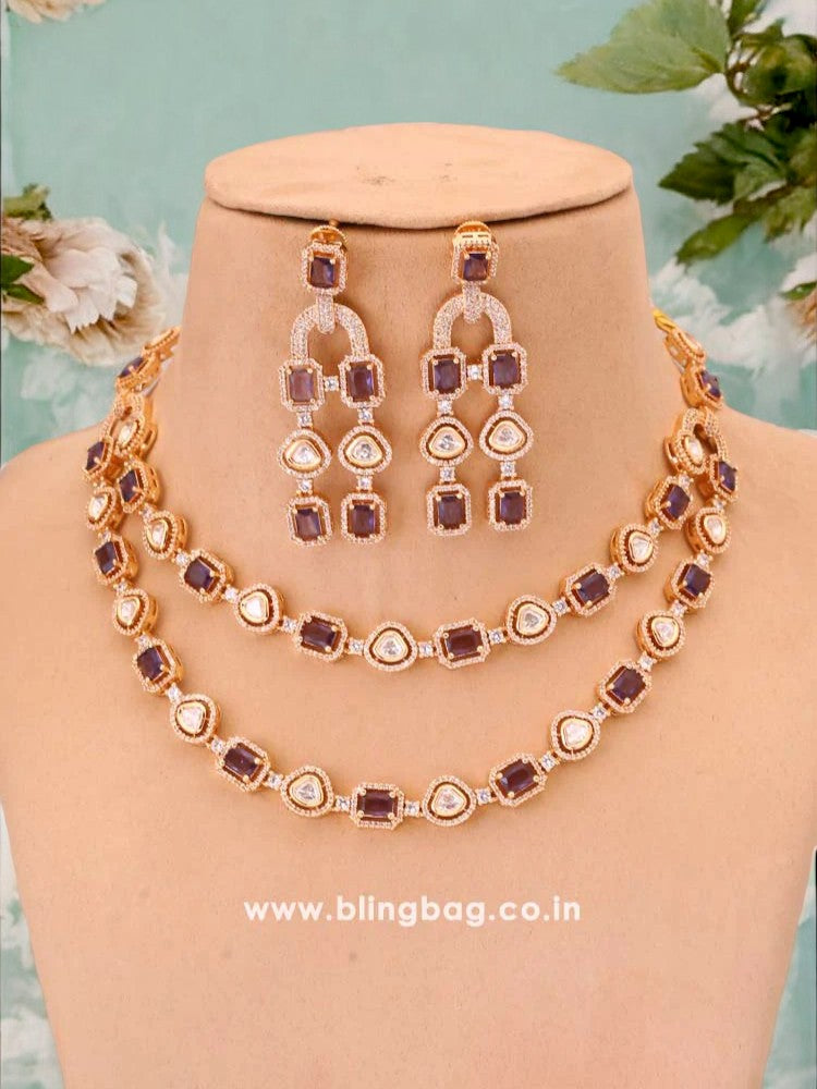 Purple Xavier Victorian Jewellery Set - New Arrival