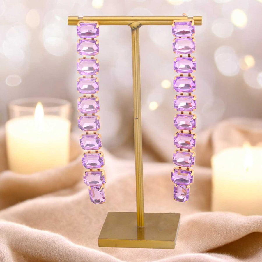 Glitter Earrings in Purple main image 0