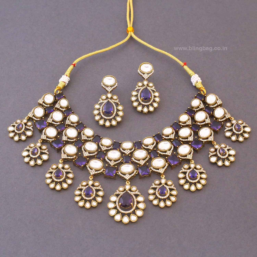 Purple Yaniska Victorian Jewellery Set- New Arrivals