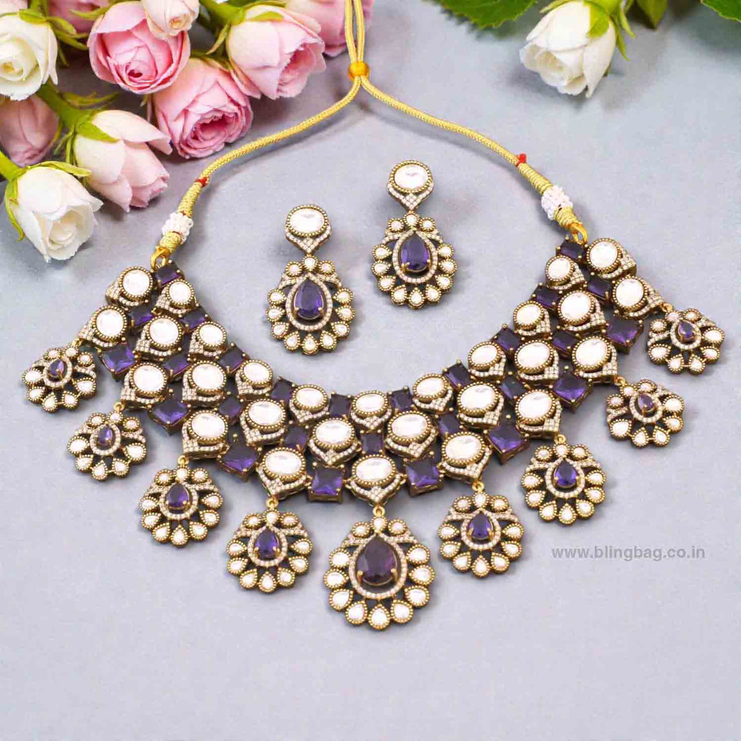 Purple Yaniska Victorian Jewellery Set- New Arrivals