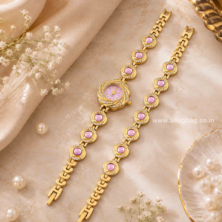 Purple Yashvi Bracelet Watch
