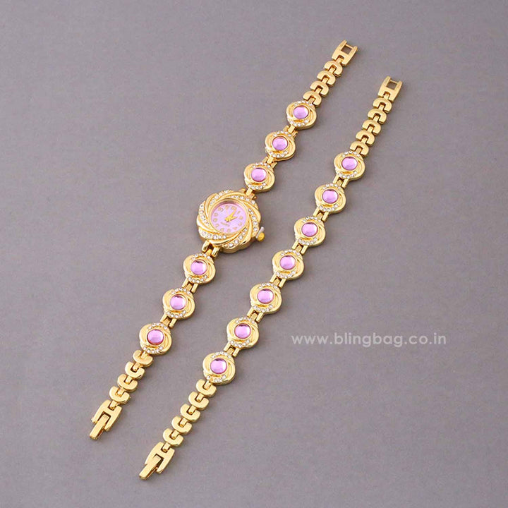 Purple Yashvi Bracelet Watch