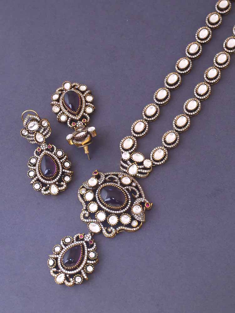 Purple Yasmin Jewellery Set