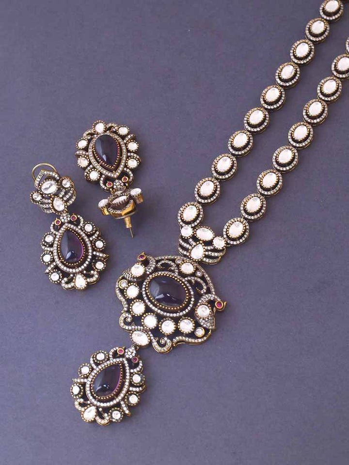 Purple Yasmin Jewellery Set