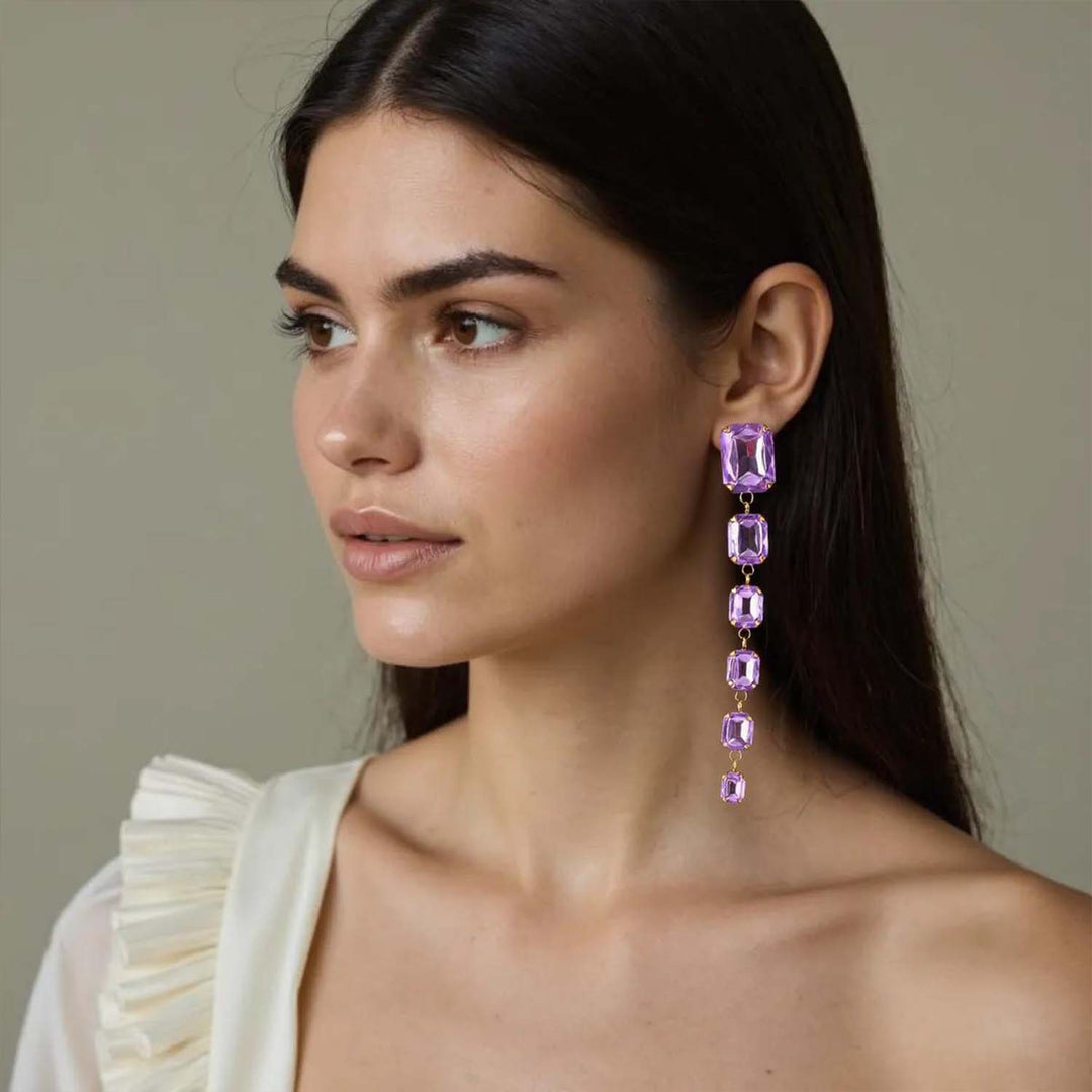 Purple Katty Danglers