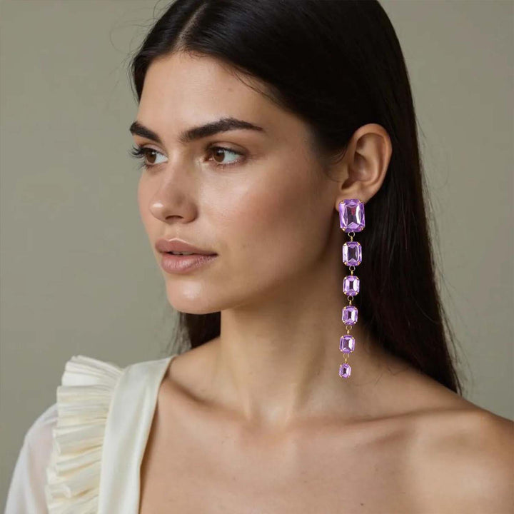 Purple Katty Danglers