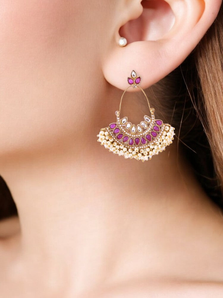 Purple Yuvika Chandbalis