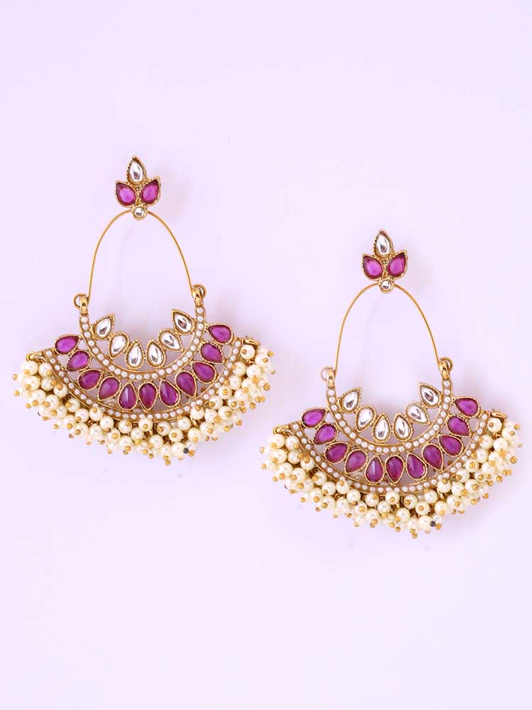 Purple Yuvika Chandbalis