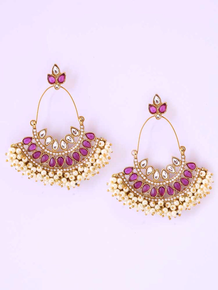 Purple Yuvika Chandbalis