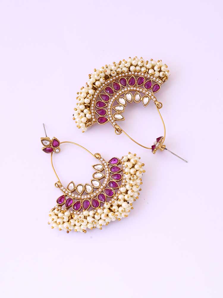 Purple Yuvika Chandbalis