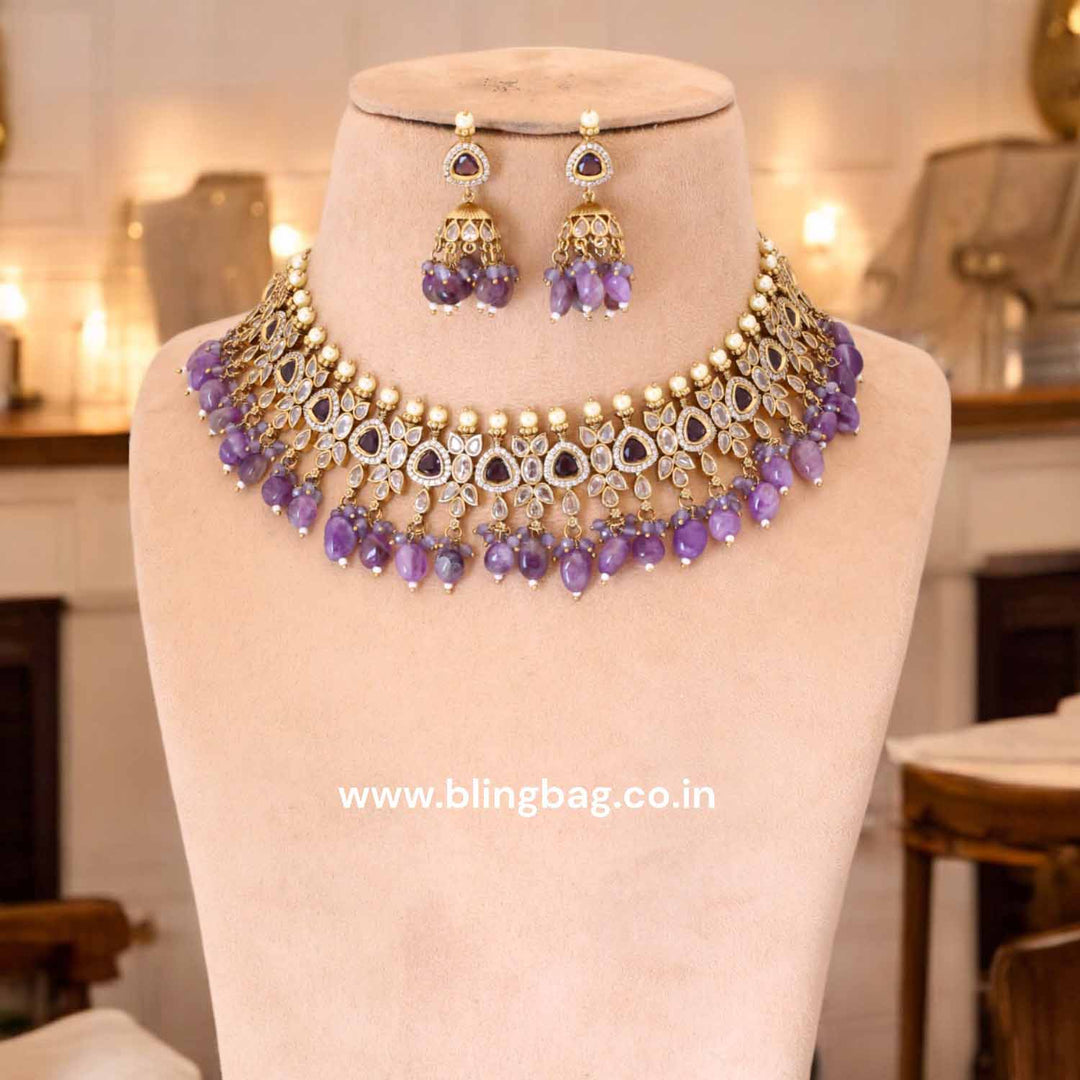 Purple Zareh Victorian Jewellery Set - New Arrival