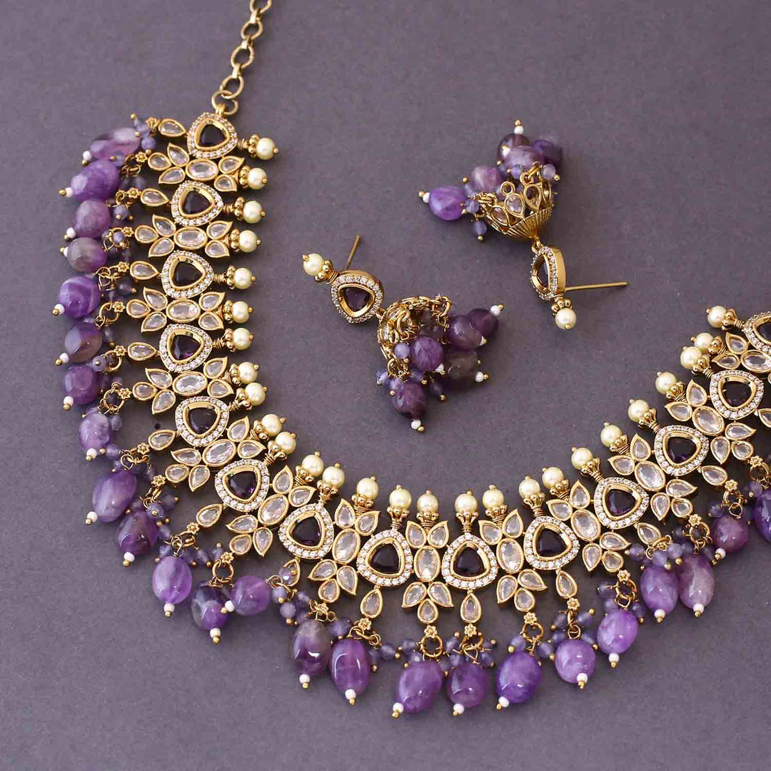 Purple Zareh Victorian Jewellery Set - New Arrival