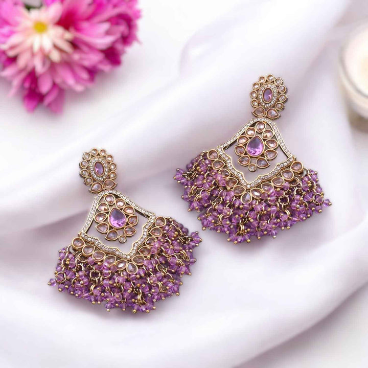 Purple Zarna Danglers