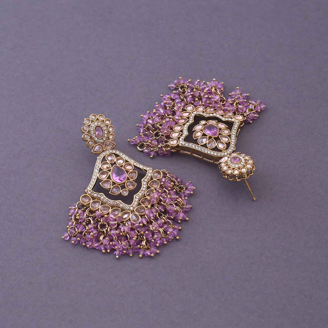 Purple Zarna Danglers