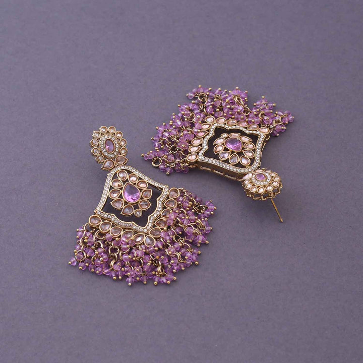 Purple Zarna Danglers