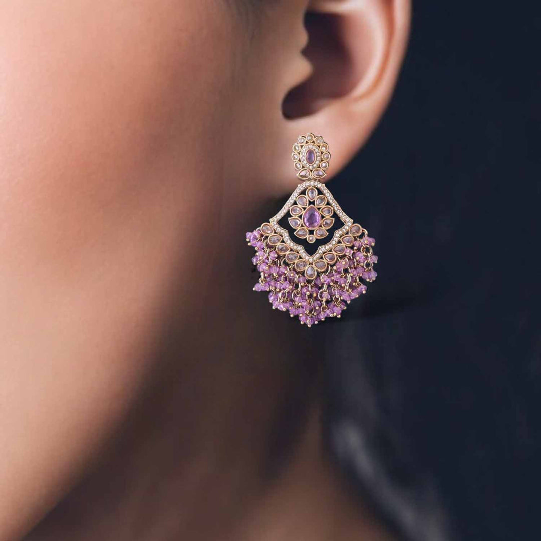 Purple Zarna Danglers