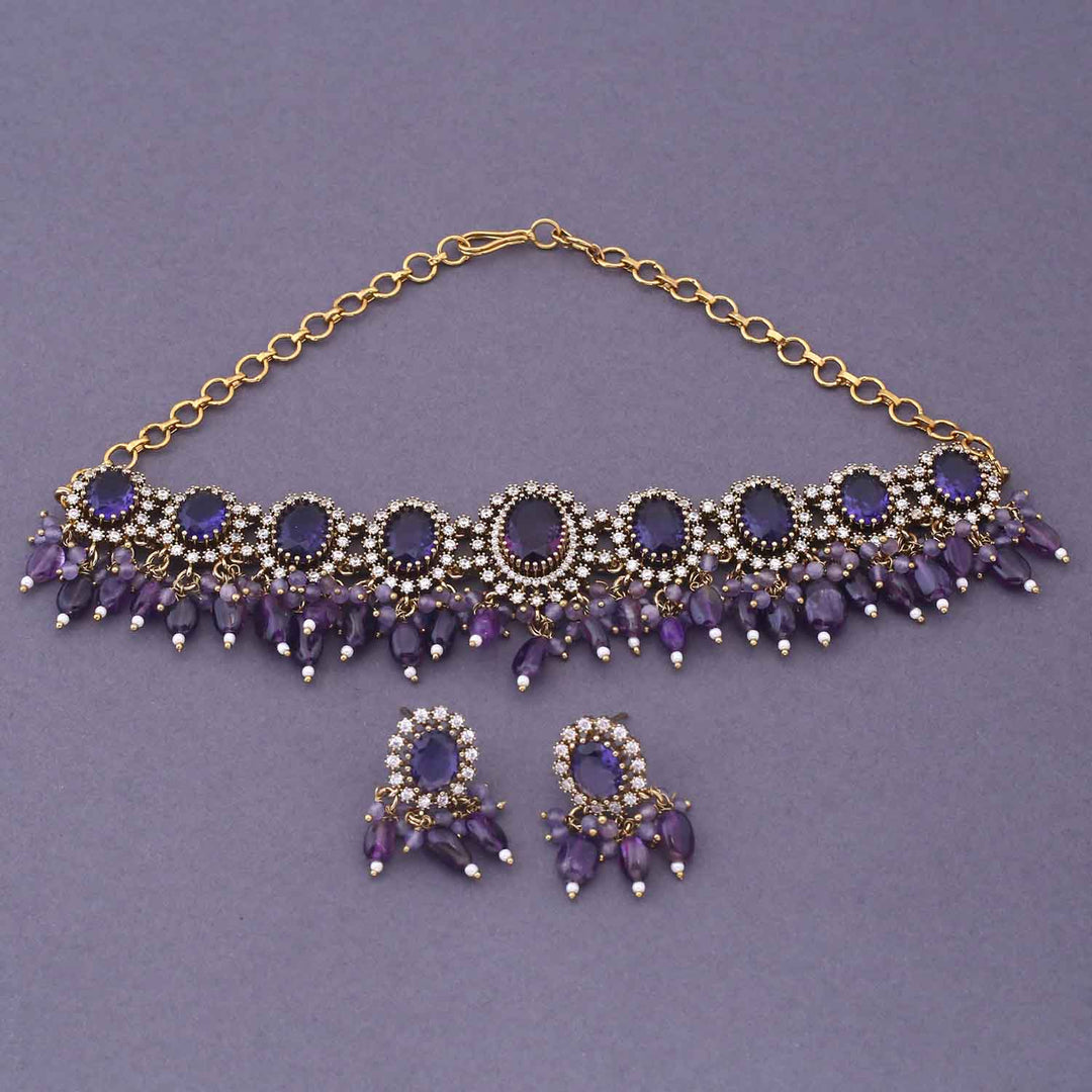 Purple Zefira Victorian Jewellery Set - New Arrival