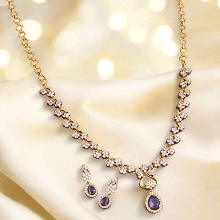 Purple Zendaya Victorian Jewellery Set-New Arrival