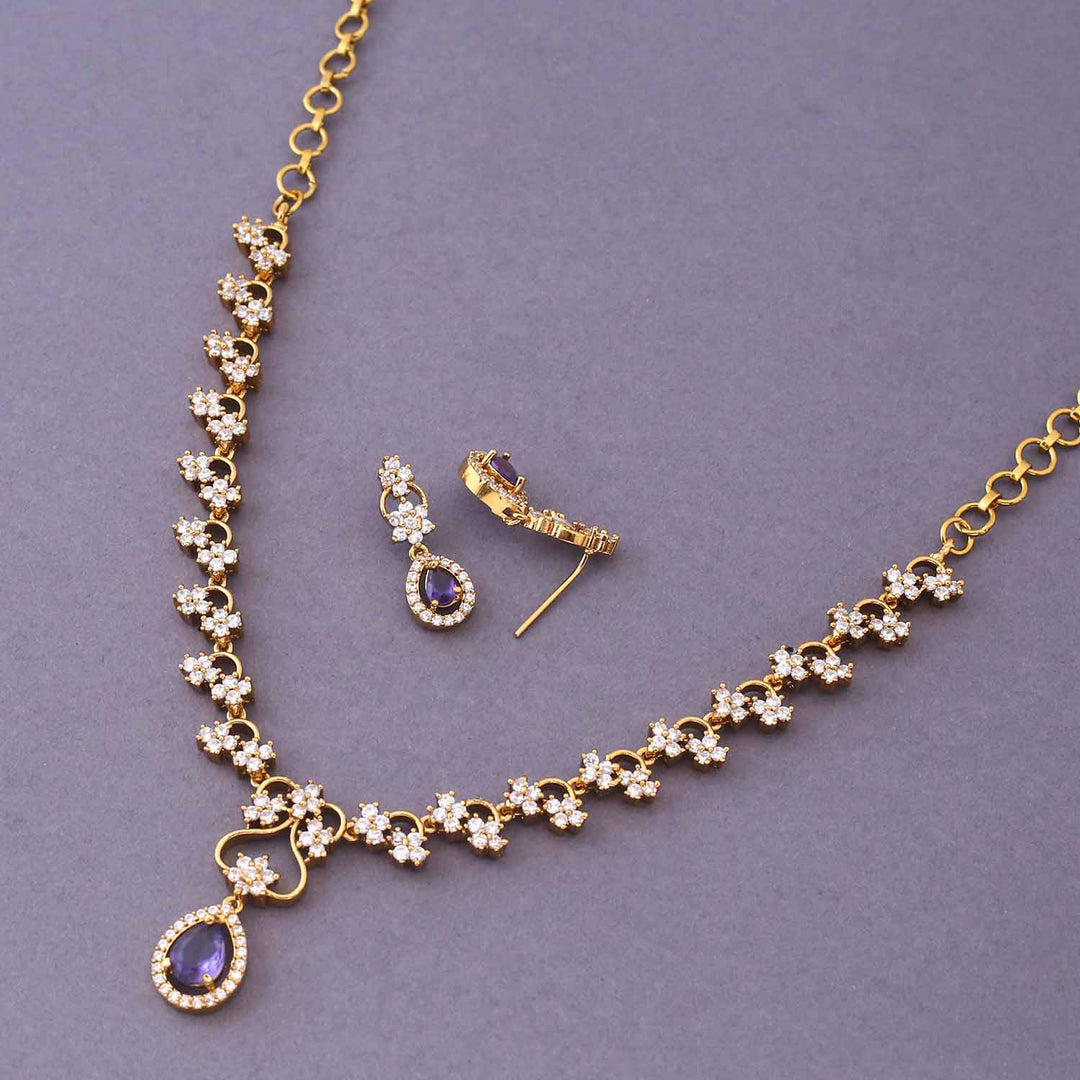 Purple Zendaya Victorian Jewellery Set-New Arrival