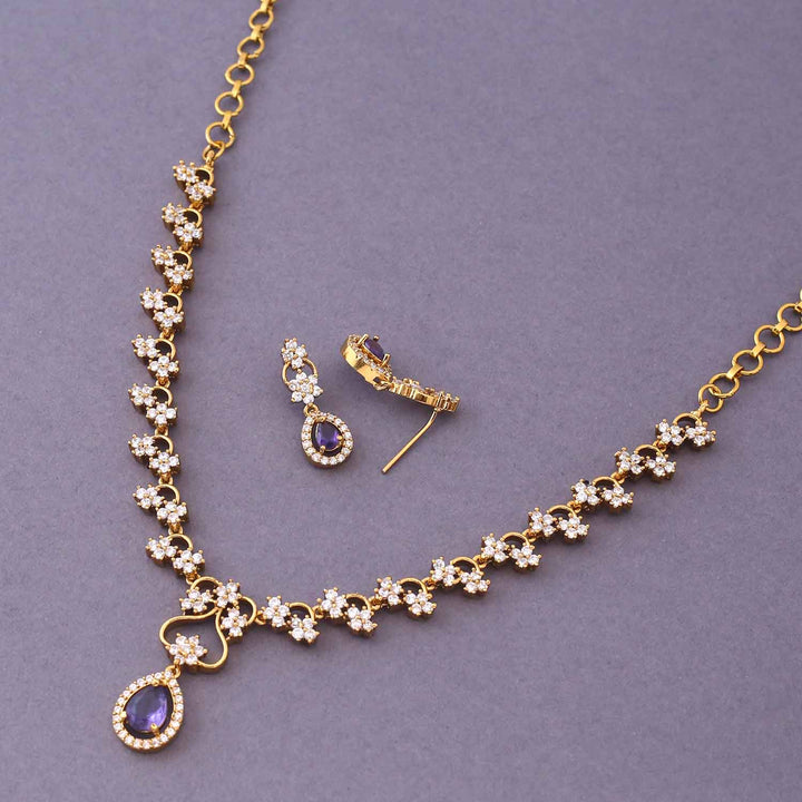 Purple Zendaya Victorian Jewellery Set-New Arrival