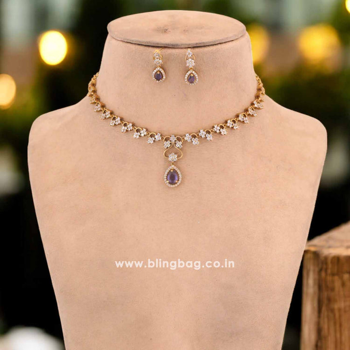 Purple Zendaya Victorian Jewellery Set-New Arrival