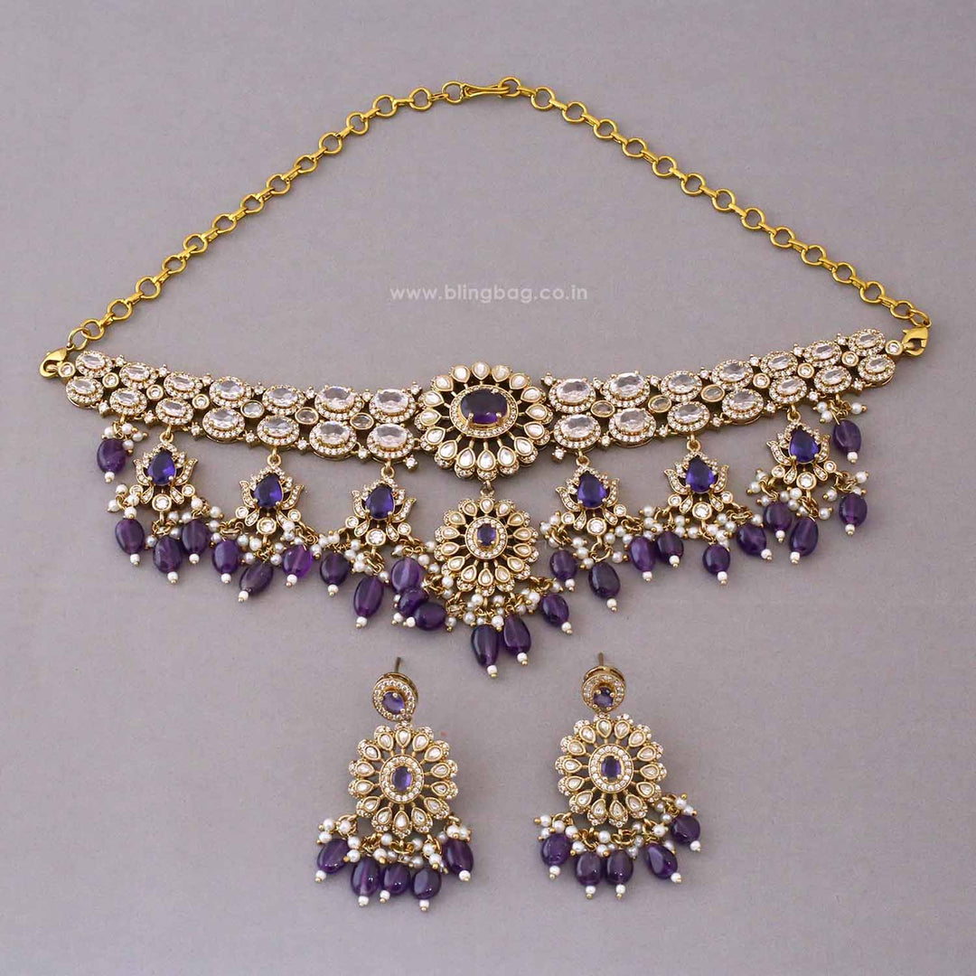 Purple Zenith Victorian Jewellery Set - New Arrival