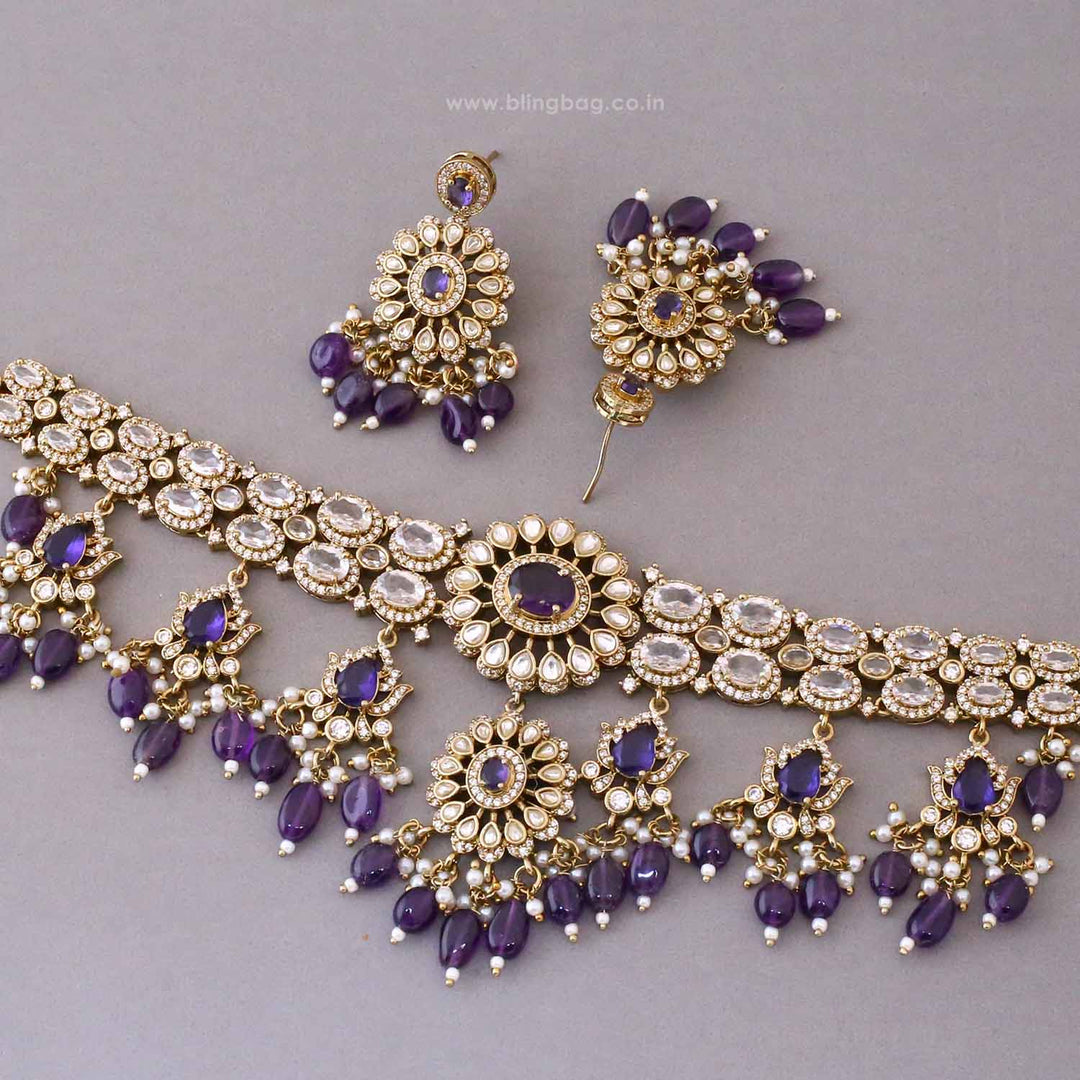 Purple Zenith Victorian Jewellery Set - New Arrival