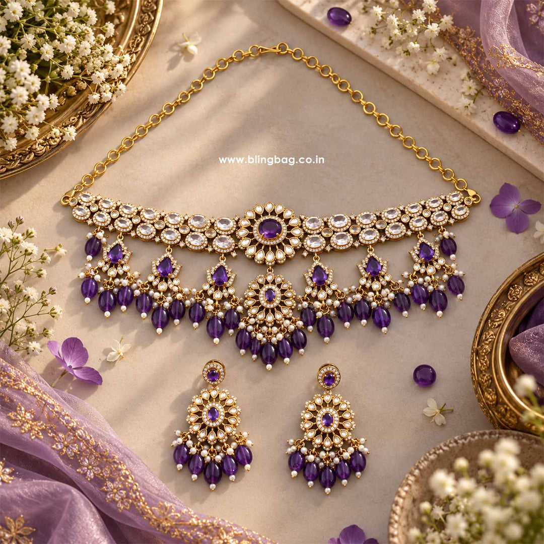 Purple Zenith Victorian Jewellery Set - New Arrival