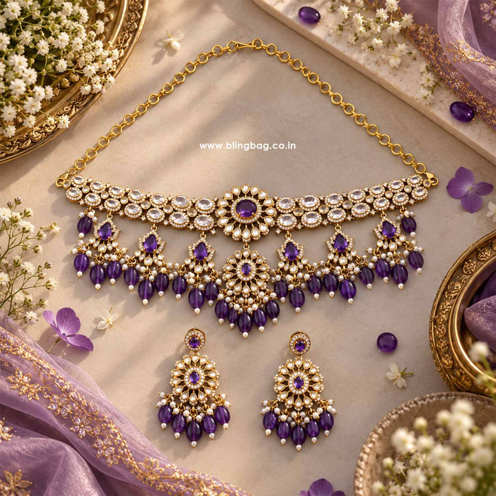 Purple Zenith Victorian Jewellery Set - New Arrival