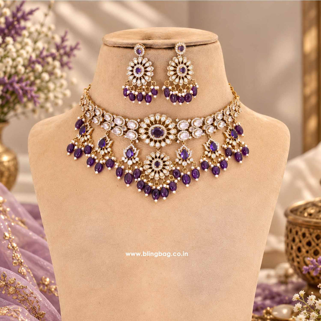 Purple Zenith Victorian Jewellery Set - New Arrival