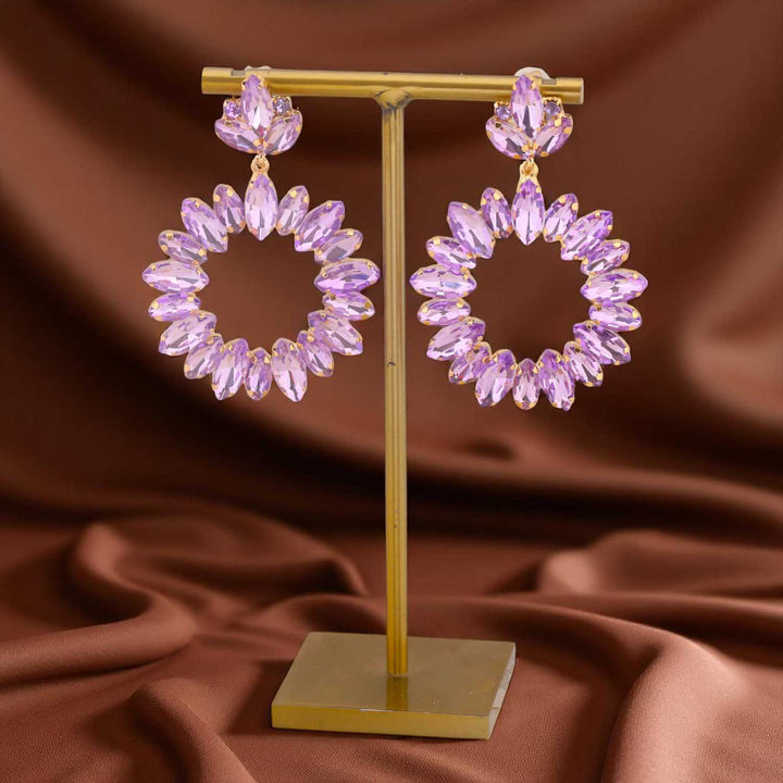 Purple Zinachi Chandbalis