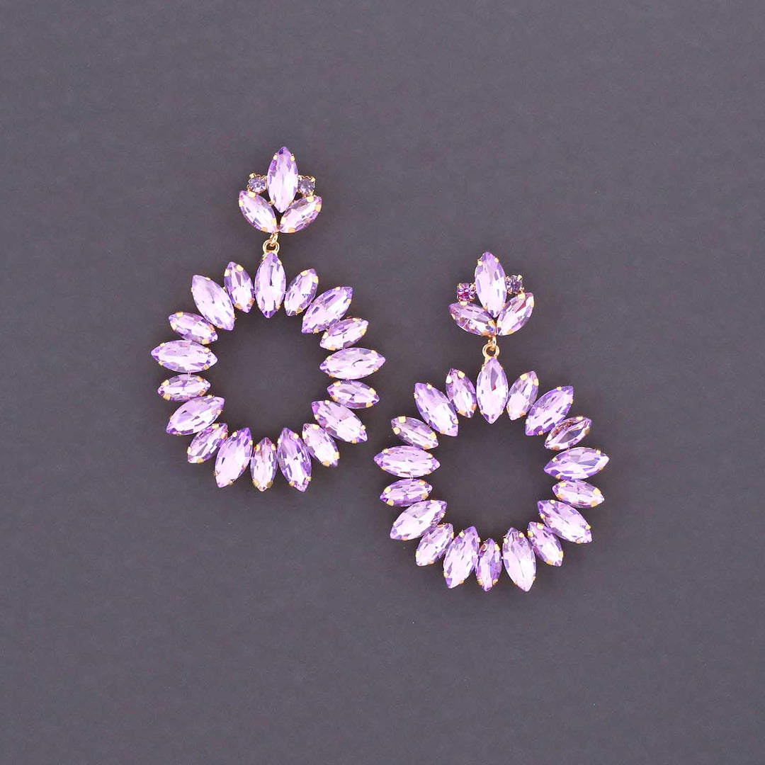 Purple Zinachi Chandbalis