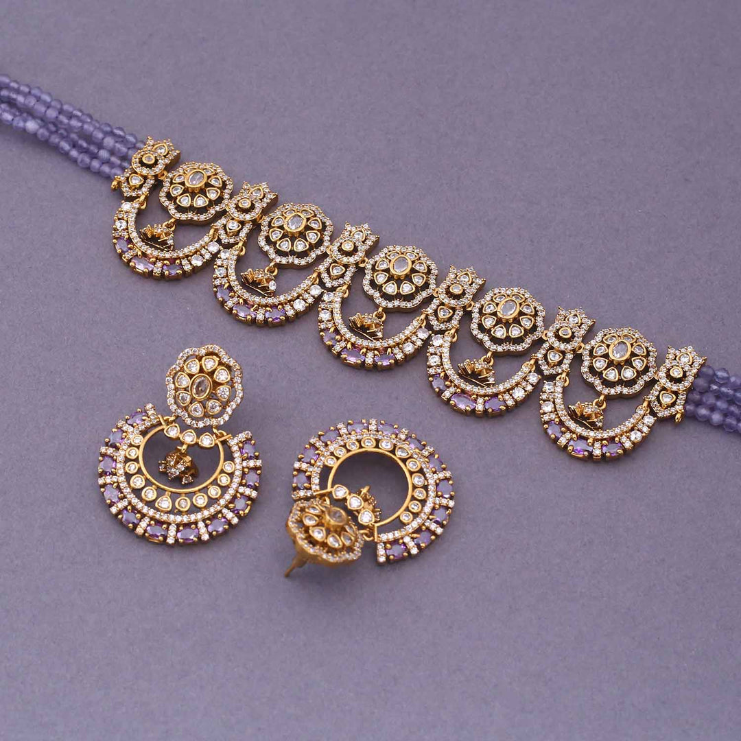 Purple Zuriel Victorian Jewellery Set - New Arrival