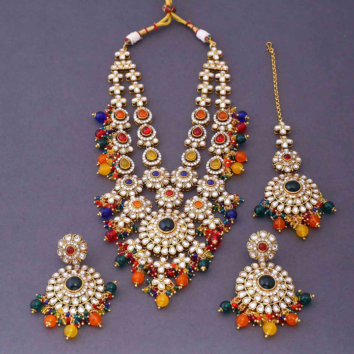 Rainbow Yunita Kundan Jewellery Set