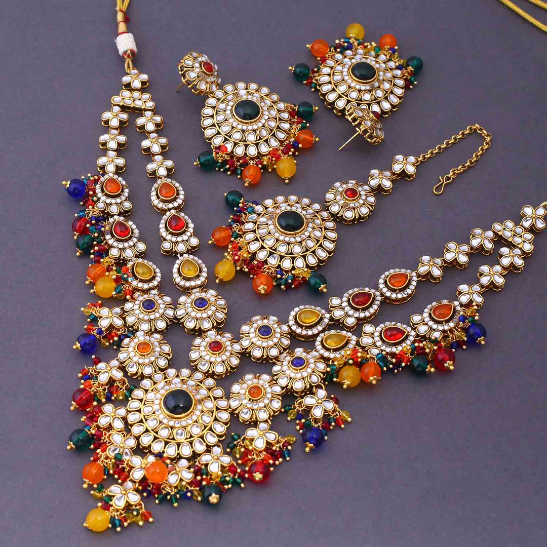 Rainbow Yunita Kundan Jewellery Set – Bling Bag