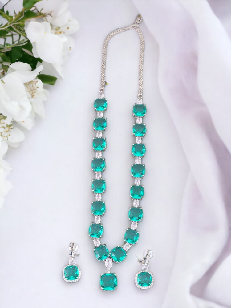 Rama Fern Zirconia Jewellery Set